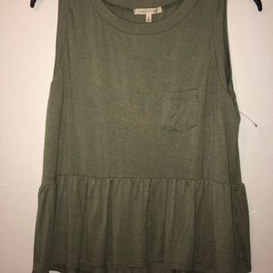 Sleeve less peplum shirt brand new